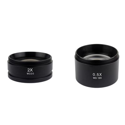 Microscope Accessories Kit WD30 WD165 WD120 0.3X 0.5X 0.7X 0.75X 1X 1.5X 2X Trinocular Microscope Stereo Microscope Barlow Lens Microscope Slides (Color : 2X 0.5X)