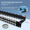 Enmane 48Port Blank Keystone Patch Panel Rackmount&Wall Mount 1U 19-inch Network RJ45 Patch Panel with Cable Management (No Cable Tie Required) for Gigabit Network view 2