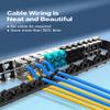 Enmane 48Port Blank Keystone Patch Panel Rackmount&Wall Mount 1U 19-inch Network RJ45 Patch Panel with Cable Management (No Cable Tie Required) for Gigabit Network view 3