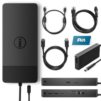 Dell Docking Station WD19 130W, Performance Dock WD19 with 130W Power Adapter + 90W Power Delivery + HDMI Cable + DisplayPort Cable