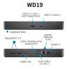 Dell Docking Station WD19 130W, Performance Dock WD19 with 130W Power Adapter + 90W Power Delivery + HDMI Cable + DisplayPort Cable view 2