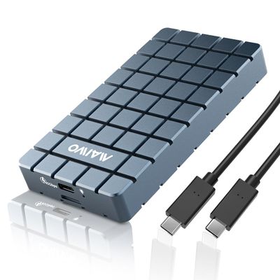 MAIWO 40Gbps NVMe Enclosure Tool Free USB4 M.2 NVMe SSD Reader Fanless No Noise Full-Aluminum, Compatible with 2280 M-Key PCIe Gen4 SSD, Support Thunderbolt4/3 USB4/3.2/3.0/2.0 Ports