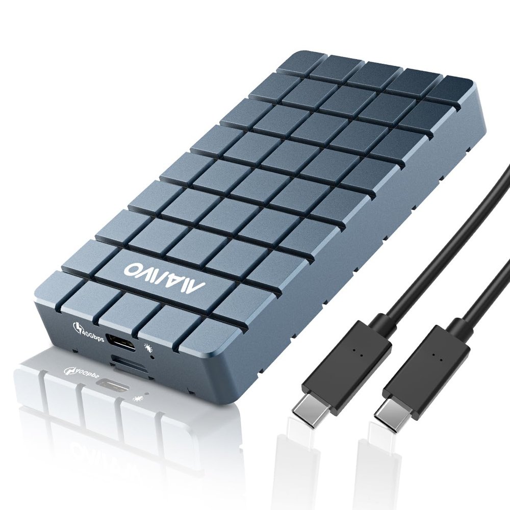 MAIWO 40Gbps NVMe Enclosure Tool Free USB4 M.2 NVMe SSD Reader Fanless No Noise Full-Aluminum, Compatible with 2280 M-Key PCIe Gen4 SSD, Support Thunderbolt4/3 USB4/3.2/3.0/2.0 Ports