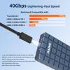 MAIWO 40Gbps NVMe Enclosure Tool Free USB4 M.2 NVMe SSD Reader Fanless No Noise Full-Aluminum, Compatible with 2280 M-Key PCIe Gen4 SSD, Support Thunderbolt4/3 USB4/3.2/3.0/2.0 Ports view 2