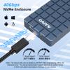 MAIWO 40Gbps NVMe Enclosure Tool Free USB4 M.2 NVMe SSD Reader Fanless No Noise Full-Aluminum, Compatible with 2280 M-Key PCIe Gen4 SSD, Support Thunderbolt4/3 USB4/3.2/3.0/2.0 Ports view 3
