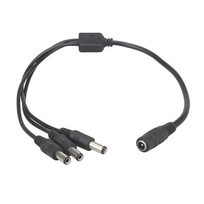 DC Power Y Splitter Cable DC5.5mm X 2.1mm Splitter Cable Adapter DC 1 Female to 3 Male Output Power Splitter Cable for CCTV Security Cameras and LED Strip Lights