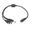 DC Power Y Splitter Cable DC5.5mm X 2.1mm Splitter Cable Adapter DC 1 Female to 3 Male Output Power Splitter Cable for CCTV Security Cameras and LED Strip Lights view 4