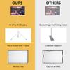 100" Projector Screen Pull Down, Projector Screen with Stand, Outdoor Projection Screen, 16:9 4K HD Home Theater Projection Screen Portable, Wrinkle-Free view 2