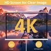 100" Projector Screen Pull Down, Projector Screen with Stand, Outdoor Projection Screen, 16:9 4K HD Home Theater Projection Screen Portable, Wrinkle-Free view 3