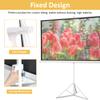 100" Projector Screen Pull Down, Projector Screen with Stand, Outdoor Projection Screen, 16:9 4K HD Home Theater Projection Screen Portable, Wrinkle-Free view 4