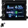 VISRACK Car Stereo Radio Fit for Ford F150 F250 F350 etc. Android GPS Navigation Compatible with Carplay, Android Auto, SWC, DSP, Bluetooth, Cooling Fan, Octa Core 4+32GB, 720P AHD Camera view 1