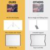 120" Projector Screen with Stand, Outdoor Projection Screen, 4:3 4K HD Home Theater Projection Screen Portable Wrinkle-Free, with Tripod Stand,Pull Down Projector Screen Movie Screen for Projector view 2