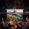 100'' Motorized Projector Screen, 16:9 4K HD Electric Projector Screen with Remote Control, Wall/Ceiling Mounted,Portable Projection Screen for Indoor Outdoor Home Theater Office Movies view 2