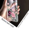 ZXLZKQ Phone Case for Xiaomi 14 (6.36"), Clear TPU Soft Silicone Cover [Ultra-Thin X Anti Yellow] Shockproof Anti-Drop Protective Shell Cover for Xiaomi 14 - Red Rose view 2
