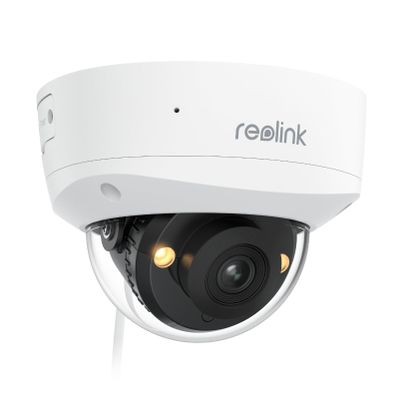 REOLINK 4K/8MP PoE IP Security Camera, Turret Surveillance, Color Night Vision with 3000K Spotlights, IK10 Vandal Proof, Human/Vehicle/Pet Detection, up to 512GB microSD Card, RLC-840A, No PT Support