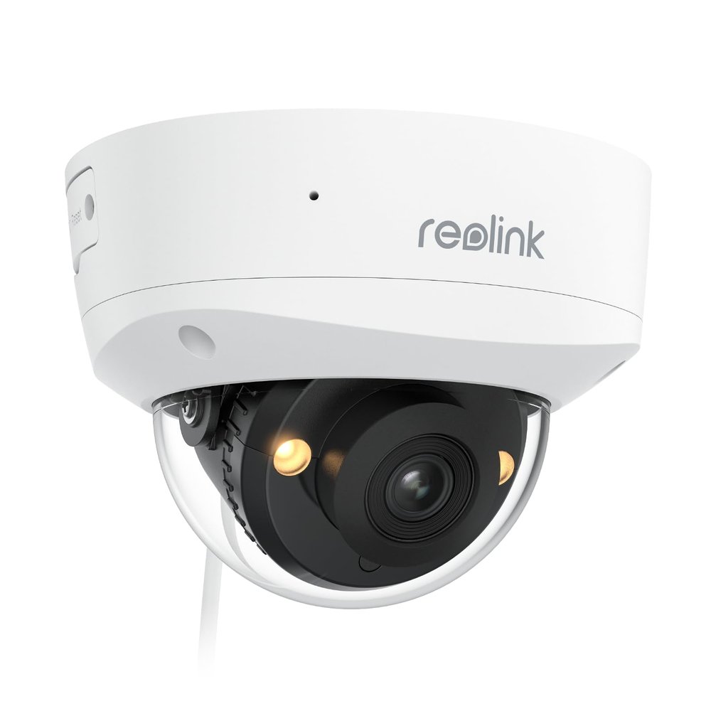 REOLINK 4K/8MP PoE IP Security Camera, Turret Surveillance, Color Night Vision with 3000K Spotlights, IK10 Vandal Proof, Human/Vehicle/Pet Detection, up to 512GB microSD Card, RLC-840A, No PT Support