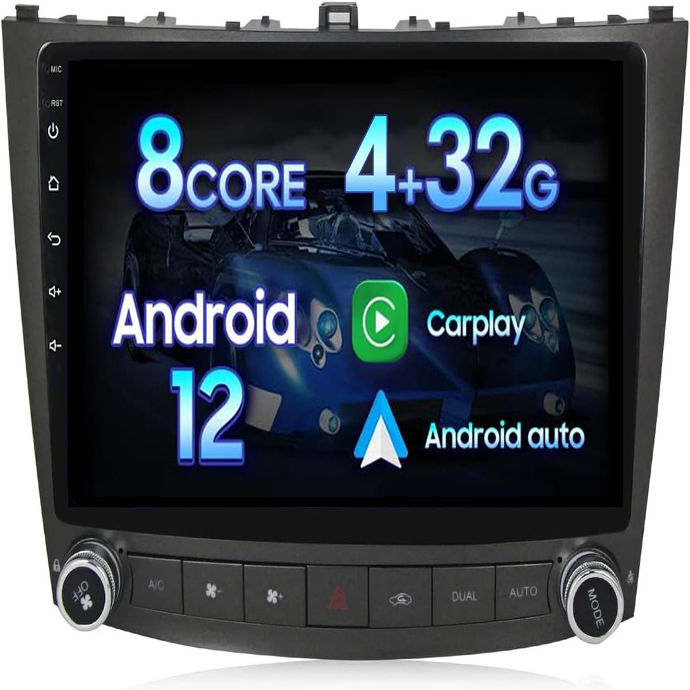 8 Core Android Car Radio for Lexus IS250 200 300 350 (2006-2012), 4GB+32GB 10.1 Inch QLED Touch Screen Stero Support Weather Display Carplay Android Auto DSP RDS WiFi Bluetooth SWC 1080P