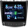 8 Core Android Car Radio for Lexus IS250 200 300 350 (2006-2012), 4GB+32GB 10.1 Inch QLED Touch Screen Stero Support Weather Display Carplay Android Auto DSP RDS WiFi Bluetooth SWC 1080P view 1