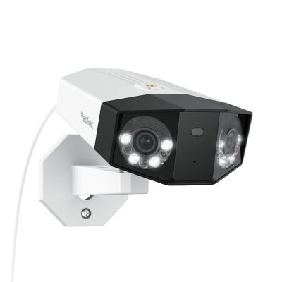 REOLINK Duo 3 PoE 16MP UHD Dual-Lens PoE Security Camera with 180 Panoramic View, Motion Track, F1.6 Color Night Vision, Person/Vehicle/Animal Detection, 2 Way Talk, Supports 24/7 Recording