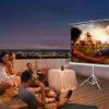 Projector Screen with Stand 120" - Projection Screen Pull Down, Outdoor Projection Screen,Portable Projector Screen 4:3, for Home Backyard Theater Cinema Meeting, Wrinkle-Free view 2