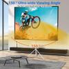 Projector Screen with Stand 120" - Projection Screen Pull Down, Outdoor Projection Screen,Portable Projector Screen 4:3, for Home Backyard Theater Cinema Meeting, Wrinkle-Free view 4