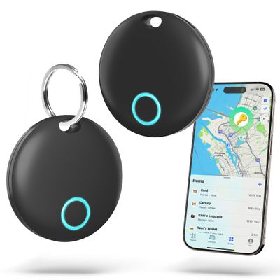 Midlocater Air Tracker Tags-2 Pack [Apple MFi Certified] (iOS Only), Smart Bluetooth Tracker, Compatible with Apple Find My, Item Locator for Keys, Luggage, Wallet, Suitcase, Bags, IP67 Waterproof