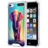 KOLHUBI Clear Phone Case for iPod Touch 5/6/7 Elephant-aa104 Exquisite Pattern Design Shock-Resistant Anti-Fall Protective Transparent Shell for iPod Touch 5/6/7 view 1