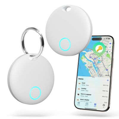 Midlocater Air Tracker Tags-2 Pack [Apple MFi Certified] (iOS Only), Smart Bluetooth Tracker, Compatible with Apple Find My, Item Locator for Keys, Luggage, Wallet, Suitcase, Bags, IP67 Waterproof