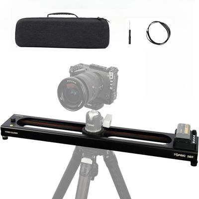 Toprig S60 Motorized Camera Slider by Accsoon Adjustable 24''/60cm 120 Panoramic Shooting Horizontally Camera Slider Support IME Lapse Photography, Compatible with Gopro DSLR Camera