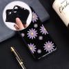 ZXLZKQ Black Soft TPU Bumper Phone Case for Oukitel WP32 (5.93") with 1 X Tempered Glass Screen Protector, Slim Silicone Shockproof Cover for Oukitel WP32 - Purple Flower view 2