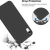 ZXLZKQ Black Soft TPU Bumper Phone Case for Oukitel WP32 (5.93") with 1 X Tempered Glass Screen Protector, Slim Silicone Shockproof Cover for Oukitel WP32 - Purple Flower view 3
