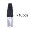 10 Piece 8p8c RJ45 net Work Waterproof Connector IP65 D Socket Panel ethernet Connector(10xsilvery Plug) view 2