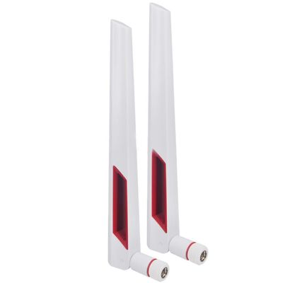 JMT 2Pcs 12dBi Dual Band WiFi Antenna 2-4G 5G 5-8G SMA/RP-SMA Compatible with Asus AC88U AC68U Signal Router (White Inner Pin)