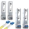 2 Pack 10Gbase-LR Transceivers with 2 Pack 1000Base-LX Transceivers and 2M OS2 LC to LC Fiber Patch Cable, Single Mode SFP+ LC Module, SMF 1310nm, for Cisco,MikroTik, Ubiquiti, Unifi, Netgear, D-Link view 1