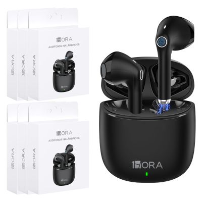 1 Hora 6 Packs Wireless Earbuds Bluetooth 5.3, Sports Headphones Deep Bass in-Ear Earphones, Premium Sound with Charging Case, Compatible with iPhone, Android Smartphone, Tablet, Laptop