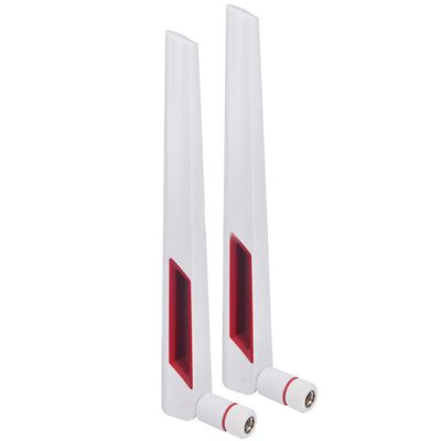 JMT 2Pcs 12dBi Dual Band WiFi Antenna 2-4G 5G 5-8G SMA/RP-SMA Compatible with Asus AC88U AC68U Signal Router (White Inner Hole)