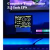 3.5 Inch Computer Display CPU HDD Data Monitor, USB C Interface, Computer Temp Monitor, for aida64, Brightness Adjustment, Customizable Layout view 2