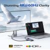 Baseus 10Gbps USB C Hub, 3 USB A/C Data Ports, 4K@60Hz HDMI, Gigabit Ethernet, 100W PD, 6 in 1 USB C Docking Station Compatible for iPhone 15/Dell/HP/Mac/iPad/Microsoft/Steam Deck view 2