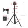 THEGA Universal TV Floor Stand - Portable TV Tripod Stand, for 14-32 Inch Monitor Height Adjustable Foldable Mount Stand, with 360 Swivel and Tilt Mount, Holds Up to 15kg/33lbs view 2