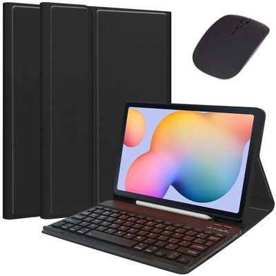 kaidisen Keyboard Case Mouse for Galaxy Tab A7 10.4 inch 2022/2020 Model (SM-T509 T500 T503 T505 T507), Detachable Cute Color Keyboard Case,Black