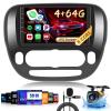Inefala 8-Core 4+64G Android 15 Car Stereo Screen for Kia Soul 2014-2017(Manual A/C) Radio Upgrade, 9'' Touch Screen with Wireless CarPlay Android Auto, Mirror Link, GPS Navigation, AHD Backup Camera view 1
