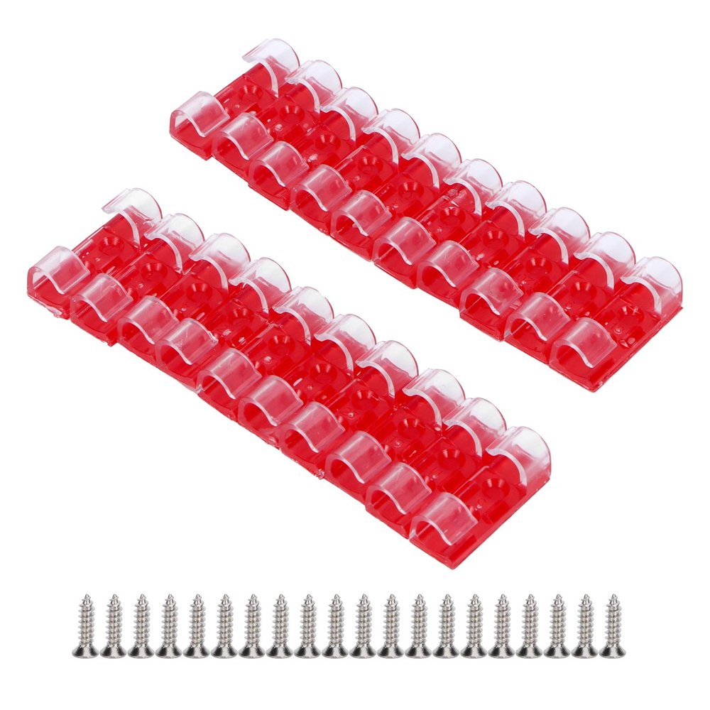 Adhesive Cable Clips, 20Pcs Wire Clamp, Self Adhesive Line Cable Clip Buckle Fastener Desktop Organizer, Cable Management Clips(Transparent)