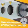Regulateable Round Hole Saw Tool,  45-130 mm Wood Working Tools Hole Punch, Round Hole Opener Tool for Wood Boards Plastic view 2