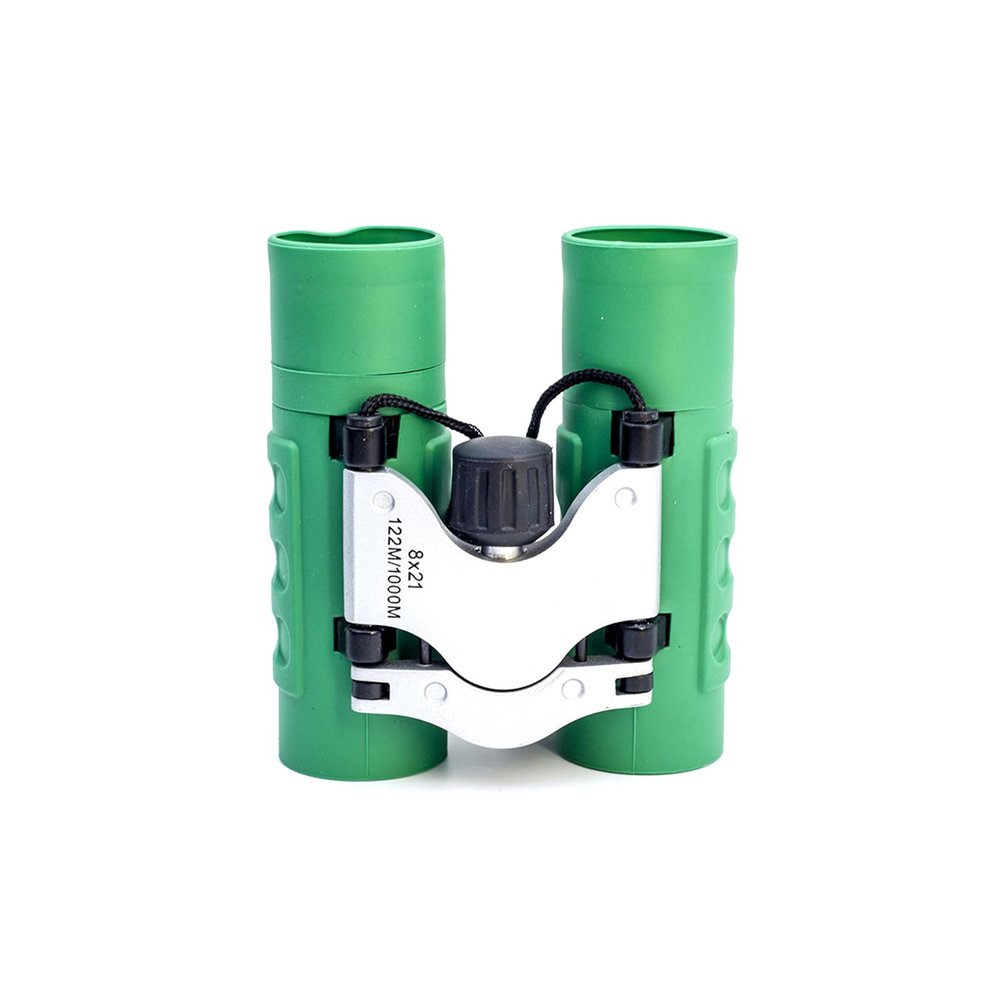 BIJOOT 8X21 Binoculars Telescope - Portable Type HD Telescope for Travel View,Dark Green