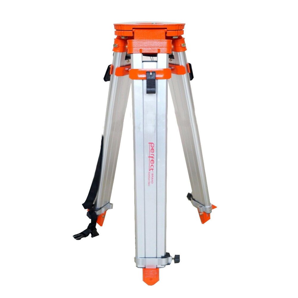 Calif International Tripod | Aluminium Heavy Duty Tripods for Survey | Survey Equipment Tripod Compatible with Auto Level and Theodolites, 5/8"-11-Orange