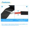 PATIKIL 1.5" Dia 6.5FT Nylon Protective Hose Sleeve, Cable Cover Sheath Protection for Welding Tig Torch Hydraulic Hose, Black view 4