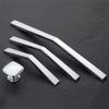 wardrobe handles,cabinet handles, Bright Chrome Bow Pulls Kitchen Zinc alloy Bedroom Drawer Pulls European Style Cabinet Knobs Door Levers for Wardrobes,Wine Cabinets,2 Pack (Hole distance 128mm) ( Co view 3