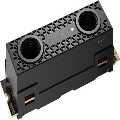 Corsair MP700 PRO Hydro X Series 2TB M.2 PCIe Gen5 x4 NVMe 2.0 SSD  M.2 2280  Up to 12,400MB/sec Sequential Read  High-Density TLC NAND  Pre-Installed Water Block  Black