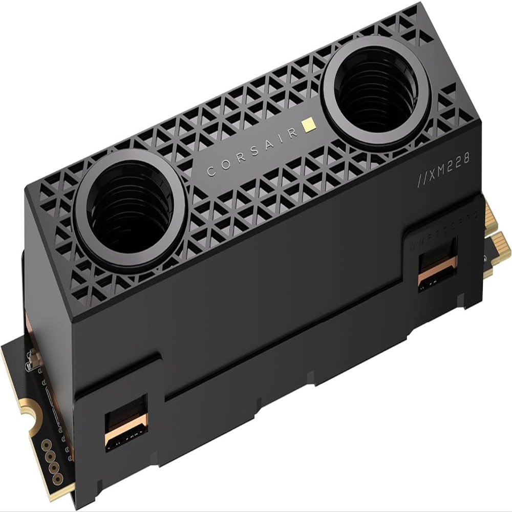 Corsair MP700 PRO Hydro X Series 2TB M.2 PCIe Gen5 x4 NVMe 2.0 SSD M.2 2280 Up to 12,400MB/sec Sequential Read High-Density TLC NAND Pre-Installed Water Block Black