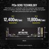 Corsair MP700 PRO 2TB M.2 PCIe Gen5 x4 NVMe 2.0 SSD  M.2 2280  Up to 12,400MB/sec Sequential Read  High-Density TLC NAND  Black view 3